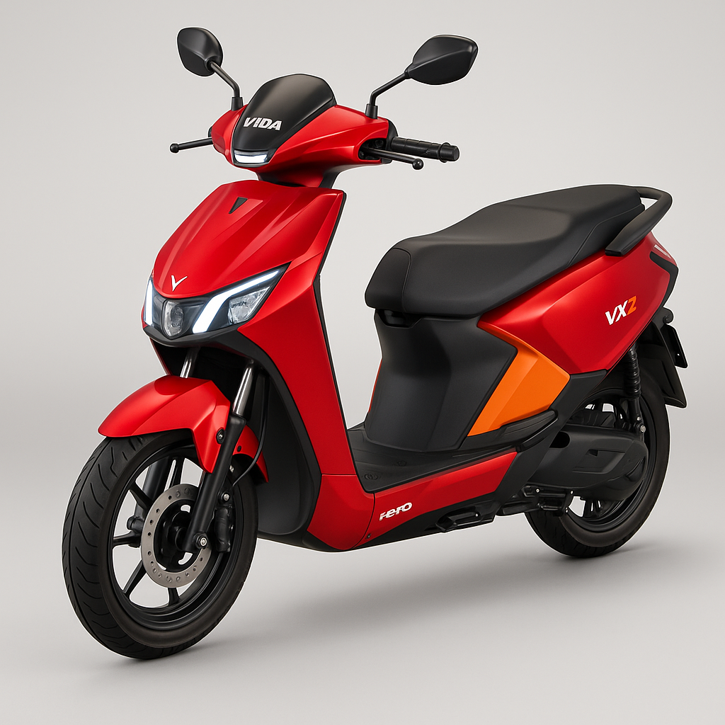 Hero Vida VX2 इलेक्ट्रिक स्कूटर – फ्रंट साइड व्यू