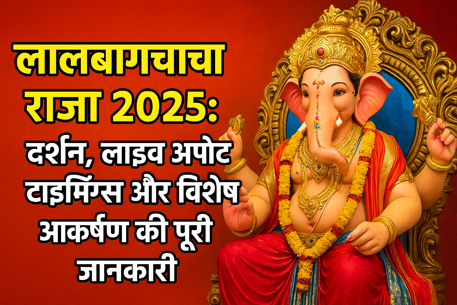 लालबागचा राजा 2025 गणेश मूर्ति, दर्शन, लाइव अपडेट और टाइमिंग्स की पूरी जानकारी